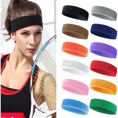 Sport Sweat Sweatband Headband Yoga Hair Band Stretch Elasticity Sports Basketball Gym Elastic Biker Headband Unisex