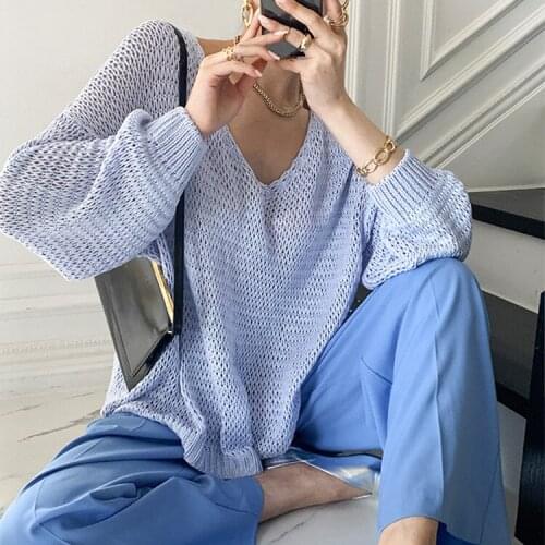 New Female Sweater Women Winter Pullover Knitting Overszie Long Sleeve Girls Tops Loose Sweaters Knitted Outerwear Thin Sexy