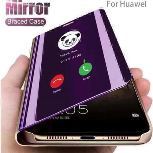 Smart Mirror Flip Case For Huawei Nova 4 Luxury Shockproof Cover For Nova 4 Mirror View Phone Shell Stand Holder Coque Fundas
