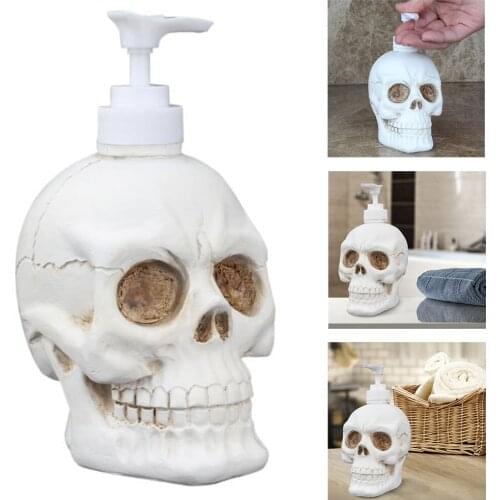 Vintage Skull Shaped Refillable BottlesLiquid Dispenser Bottle Shampoo Body Washing Cream Shower Gel Storage Holder 350ML