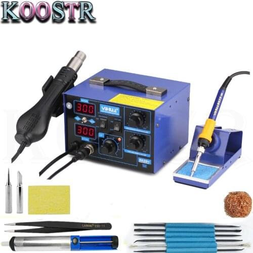 YIHUA 862D+ 720W Constant Temperature Antistatic Solder Station Soldering Iron + Hot Air Gun Welding Desoldering Repair