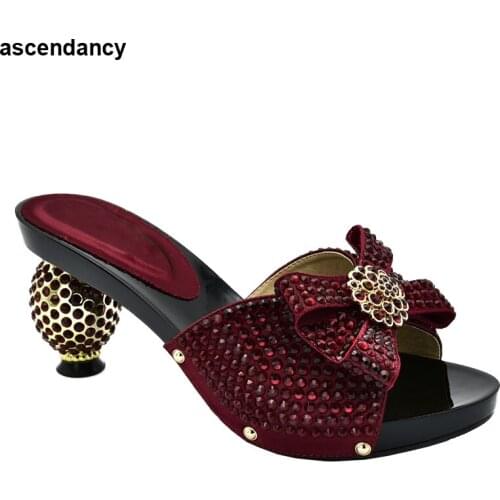 Ladies Shoes High Heels Designer Luxury Shoes Women 2019 Summer Shoes Big Size Italian Women Wedding Shoes with Rhinestone