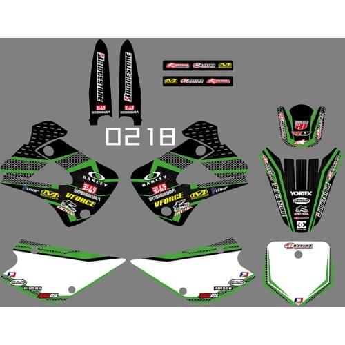 0218 motorcycle Team Graphic & Backgrounds Decal Stiker Kits for Kawasaki KX85-100 1998-2013 dirt bike sticker for Kawasaki KX85
