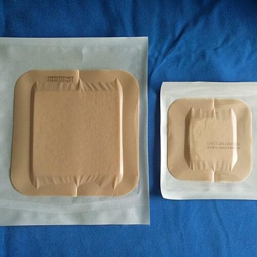 1pcs 10*10CM 3mm decompression medical wound foam bedsore drainage self adhesive PU waterproof membrane absorption lock seepage