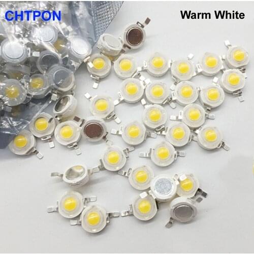 10pcs Real Full Watt CREE 1W 3W High Power LED lamp Bulb Diodes SMD 110-120LM LEDs Chip For 3W - 18W Spot light Down light