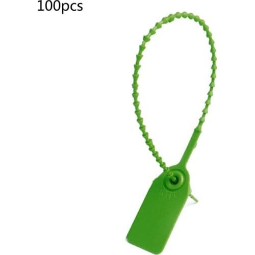 100Pcs Disposable Plastic Pull-Tite Security Seals Signage Numbered Self Locks C5AC