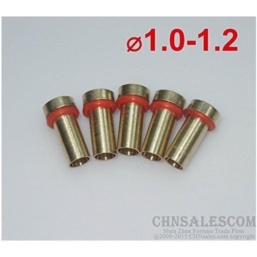 CHNsalescom 5 PCS MIG MAG Welding Torch European 1.0-1.2 Wire Feeding Pipe Joint Connectors