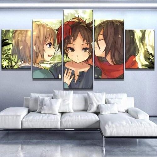 5 Piece Wall Art Canvas Anime Manga Modular Pictures Figure Posters And Prints Home Decor Living Room Decoration Paintings