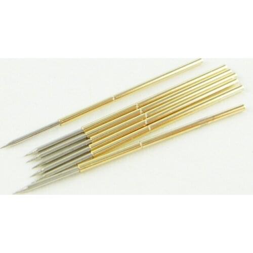 50PCS Spring PCB Test Probe Pin Spear Tip 0.74mm Tip Dia 1.3mm Drill Hole Dia