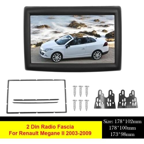 Fit For RENAULT Megane II 2002 - 2009 2 Din Car Fascia Frame Panel Mounting Audio Adapter Facia Stereo Dash Installation Bezel