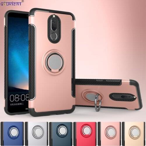 Bumper Case Huawei Nova 2i Mate 10 Lite Metal Finger Ring Fitted Cover RNE-L21 RNE-L01 RNE-L22 RNE-L23 Stand Phone Case Fundas