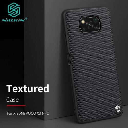 For Xiaomi Poco X3 NFC Case NILLKIN Textured Nylon Fiber PC Back Cover Non-slip Light Case For POCO X3 Pro