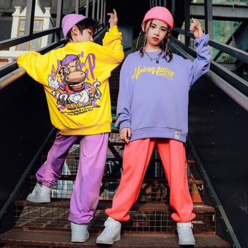 Children Jazz Modern Dance Costumes For Kids New Boys Girls Hiphop Suit Ballroom Hip Hop Dancing Clothes Rave Stage Wear DQS5957