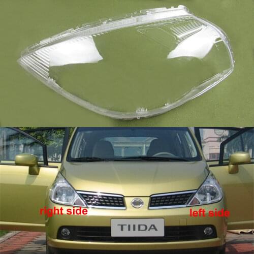For Nissan Tiida 2005 2006 2007 Headlight Cover Headlamp Shell Glass Lens Lampshade Transparent Shade Mask