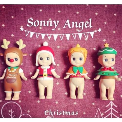 7-10cm 4pcs/lot Japanese anime figure sonny angel action figure set Christmas series collectible model toys for girls