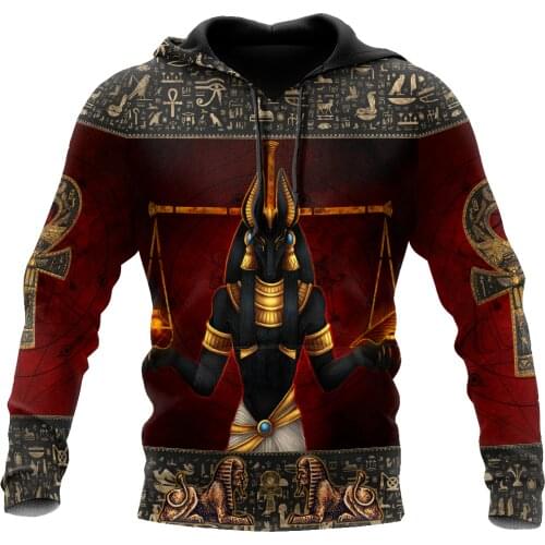 Anubis Ancient Egyptian 3D All Over Printed Hoodie For Men And Women Streetwear Pullover Casual Funny Hoodies A-510