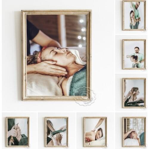 Beauty Salon Modern Photography Publicity Art Prints Poster Neck Massage Aromatherapy Skin Care Canvas Painting Wall Decor Gift