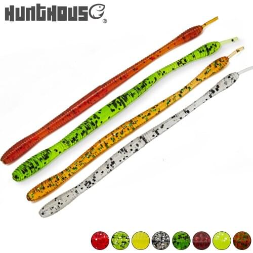 Hunthouse 10pcs/bag Soft worm lure bait sinking worm bait swimbaits fishing gears japan freshwater bass musky fishing made lw211