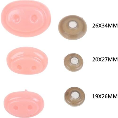 Doll Making Pig Nose Safety Nose Plastic Nose Stuffed Toys Snap Animal Scrapbooking Puppet Amigurumi Doll Accessories 10pcs/bag
