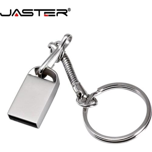 JASTER USB 2.0 Mini USB Metal 4GB 16GB 32G 64GB Flash Drive pen drive waterproof usb stick pen drive High speed (1PCS free logo)