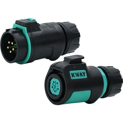 KWAY K20 Waterproof 5A-25A M20 2 3 4 5 7 9 12 Pin Electrical Connector Powercon In-line Cable Connectors Female Plug Male Socket