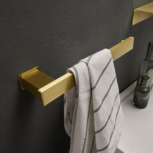 Brass Bathroom Towel Holder/Ring Hanger Storage Shelf Towel Rack Rail Tissue Holder Bathroom Accessories Towel Rack Brushed Gold