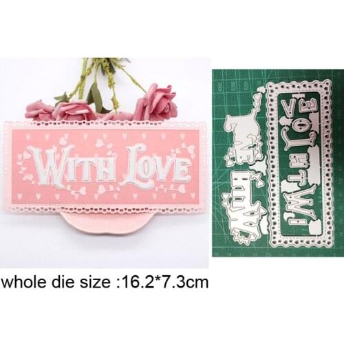 Metal cutting dies cut die mold with love frame decoration Scrapbooking dies paper craft knife mould blade punch stencils dies