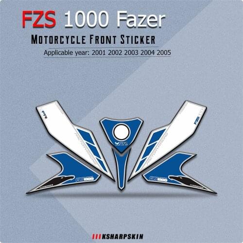 Motorcycle Accessories Front Fairing Motor Number Board 3D Stickers Gel Protector For Yamaha FZS1000 Fazer 2001-2004 fzs 1000