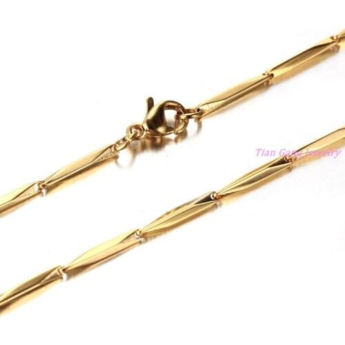 New Fashion Silver Color Gold Color Stick 1mm Wide 316L Stainless Steel Necklace Chain 16-40 inch Choose Charming Men Jewelry