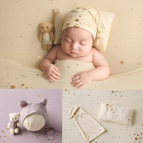 Newborn Photography Props Doll Star Sleeping Hat Pillow Doll Baby Photo Shoot Studio Accessories