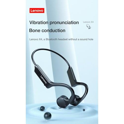 2021 New Designed Lenovo X4 Bone Conduction Bluetooth Earphone Sport Running Waterproof Wireless Bluetooth Headphone