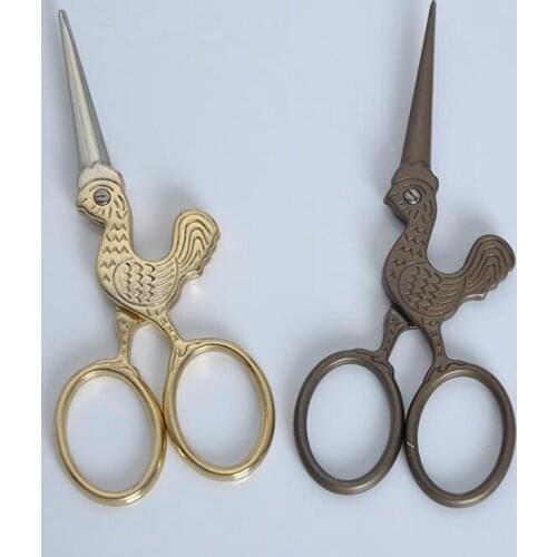 Retro Scissors For Sewing Cutting Scissors Shears Tailor Scissors For Trimming Household Stainless Handmade Unicorn Shape Blade