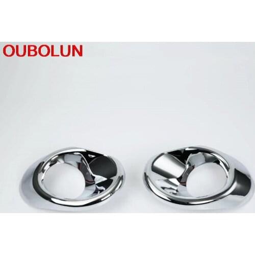 OUBOLUN ABS Chrome For Suzuki SX4 S-Cross Facelift 2017 2018 Front Fog Light Lamp Cover Trim Exterior Accessories Styling 2Pcs