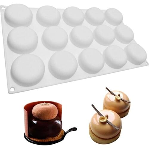 Semi Sphere Silicone Soap Molds Bakeware Cake Decorating Tools Pudding Jelly Fondant Chocolate Mould Ball Shape Biscuit Tool