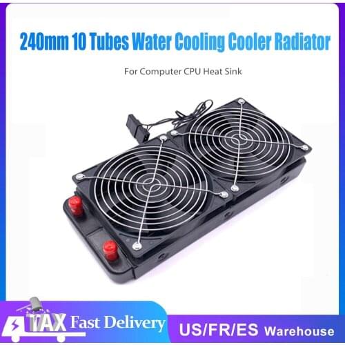 240mm Water Cooling Radiator Aluminum Heat Exchanger Radiator with Fans 10 Tubes CPU PC Cooling Heat Sink for Computer Wholesale