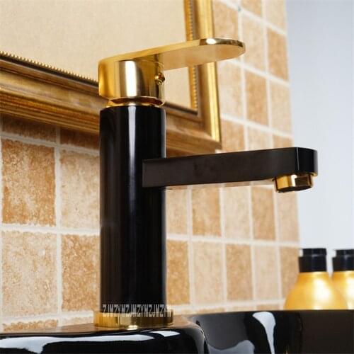 899 Bathroom Countertop Sink Black Gold Wash Basin Personality Lavatory Ceramic Lavobo Washbasin Plating Golden Flower Washbowl