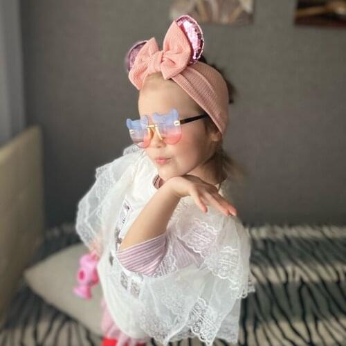 Childrens Sunglasses Fashion Baby Sunglasses Trend Girls Boys Cute Eyeglasses Cartoon Bear Sun Glasses Anti-glare UV400