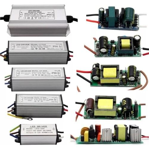 LED Driver 10W 20W 30W 50W 100W 300mA 600mA 900mA 1500mA Waterproof IP66 Lighting Transformers for DIY LED Lamp Power Supply