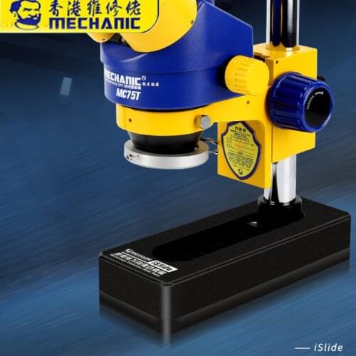 MECHANIC ISLIDE Microscope Universal Sliding Base Aluminum Alloy Mobile Bottom Fixed Support for Directional Maintenance