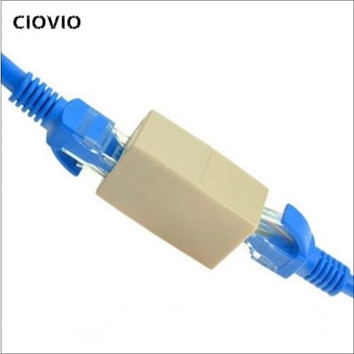 2 pcs Universal RJ45 Cat5 8P8C Socket Connector Coupler For Extension Broadband Ethernet Network LAN Cable Joiner Extender Plug