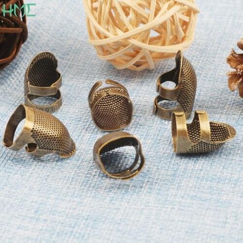 Vintage Finger Protector Needle Thimble Antique Rings For Handmade Metal Stitching Tools DIY Crafts Sewing Accessories Jewelry