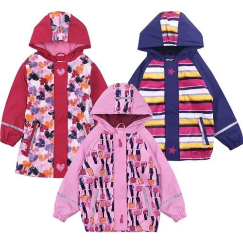 High Quality Flower Girls Windbreaker Jacket For Child Clothing Fleece Warm Girls Outerwear Coat Watreproof Jackets Baby Girls
