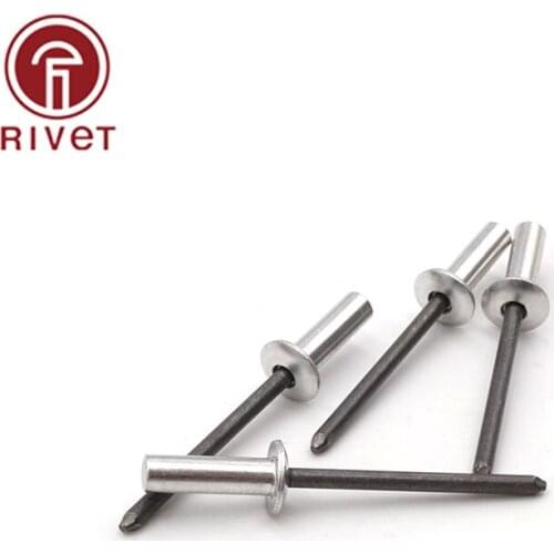DIN 15973 20PCS M4.8*15/16/18/20/22/25/30 Rivets Remaches Aluminum Steel Closed End Blind Rivets Round Dome Head Rivet Fasteners