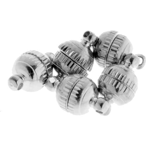 10pcs Hole 8mm Copper Magnetic Clasps Jewelry Findings Making DIY Connected Clasps Leather Cord Necklace Bracelets Handmade