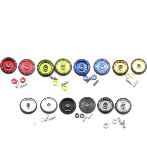 1 pair of ultralight easywheel+2 titanium bolts for brompton bike aluminum alloy easy wheels 45/55mm