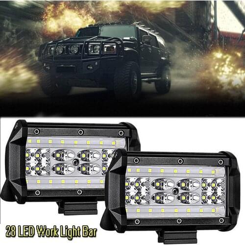 Pair 5 inch 72W LED Work Light Bar Flood Wide Spot Combo Beam 12V 24V Off Road Truck ATV SUV Boating 4X4 Driving LED Bar