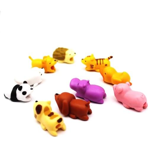 1PC Cartoon Animals Bite Cable Data Protector Cute Duck Dogs Cats for Nintend Switch ps4 phone pad Data Line Protection