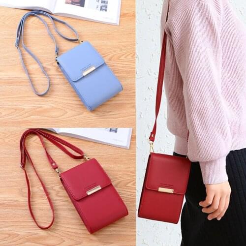 1pcs Women Crossbody Bag Wallet Purse PU Leather Mobile Phone Shoulder Bags Best Sale-WT