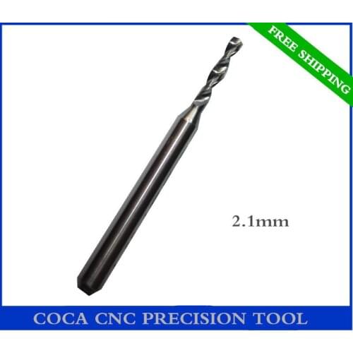 2.1mm,Free shipping,CNC Computer machine tool,Print Circuit Board drill,woodworking router bit, Carbide Micro Drilling Bits