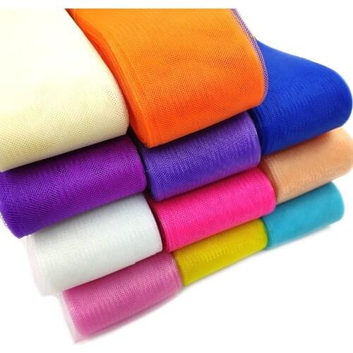 2/3/4/5/6/7cm 25yard/roll Tulle Mesh Organza Ribbon Roll Gift Box Wrap Ribbon DIY for Wedding Home Party Table Runner Decoration